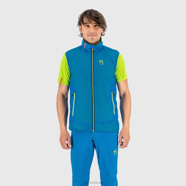 ベスト| インディゴB/ジャスミングリーン Karpos 男性 K-パフォーマンス ハイブリッド ベスト F4DL129