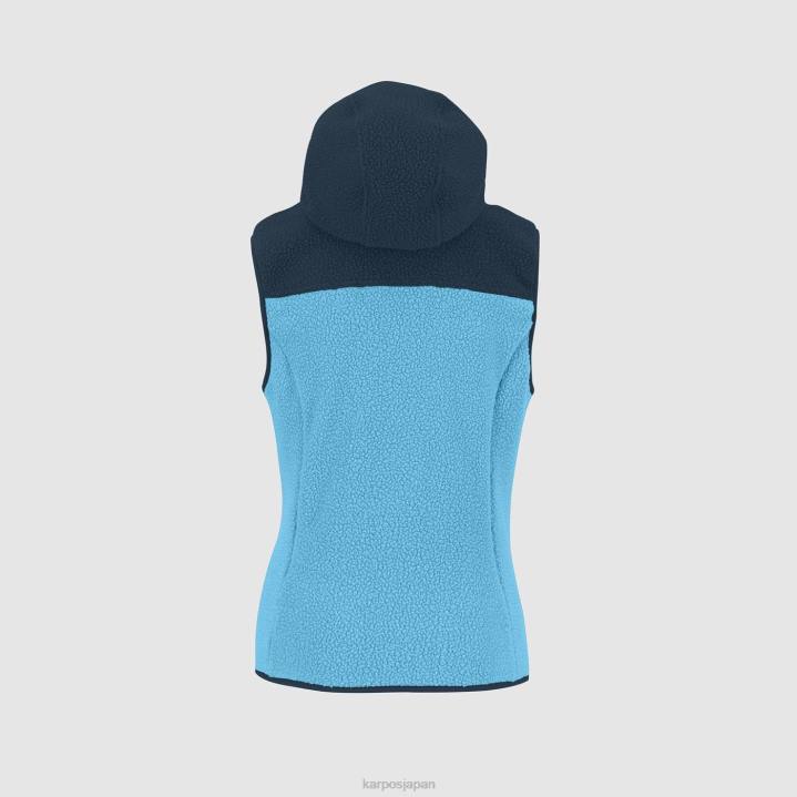 ベスト| 青い環礁/ミッドナイト Karpos 女性 80年代のパーカーとベスト F4DL1093