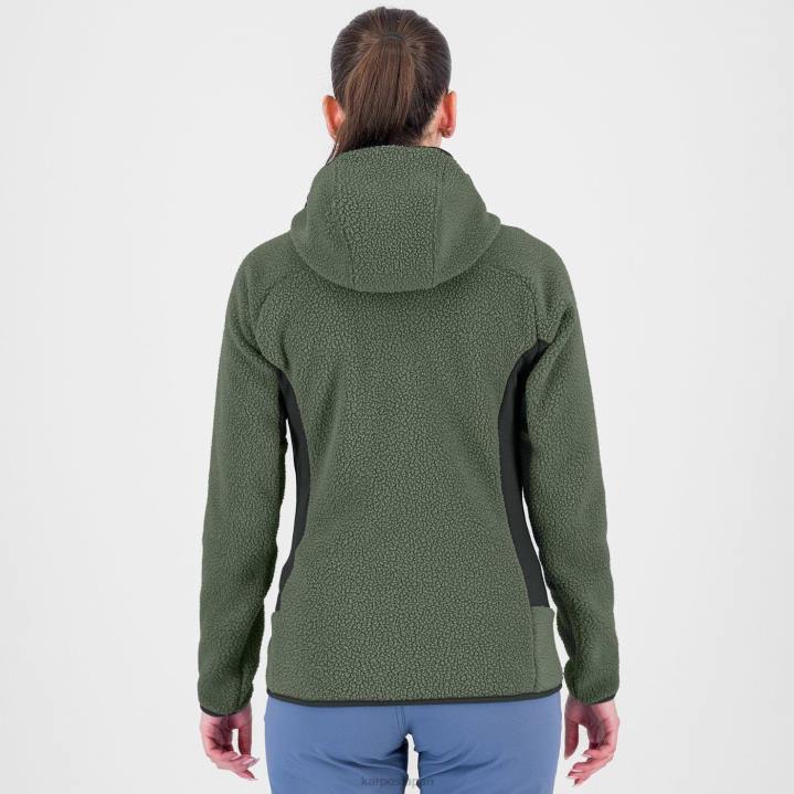 フリース| ブラックサンド/タイム Karpos 女性 80年代のフリース付きパーカー F4DL1113