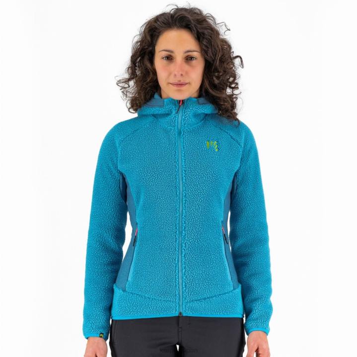 フリース| 青い環礁 Karpos 女性 80年代のフリース付きパーカー F4DL1114