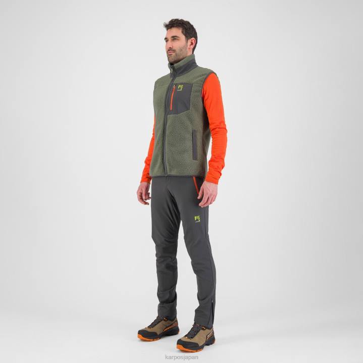 フリース| タイム/ブラックサンド Karpos 男性 80年代のフリースベスト F4DL151