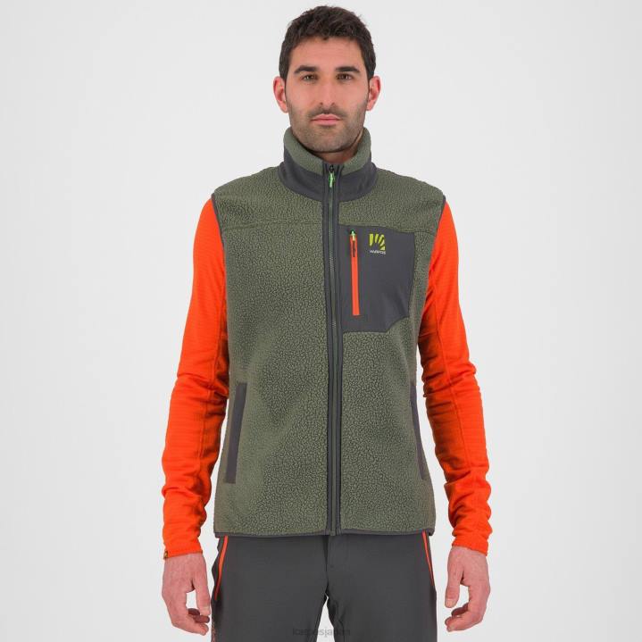 フリース| タイム/ブラックサンド Karpos 男性 80年代のフリースベスト F4DL151