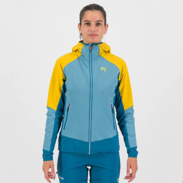 ジャケット| アドリアティックブルー/レモンカレー/コルス Karpos 女性 ジャケット付きリード F4DL1048