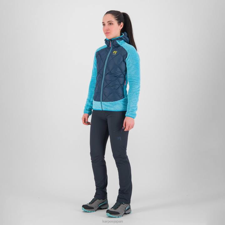 ジャケット| 真夜中/青い環礁 Karpos 女性 マルマロールジャケット付き F4DL1057