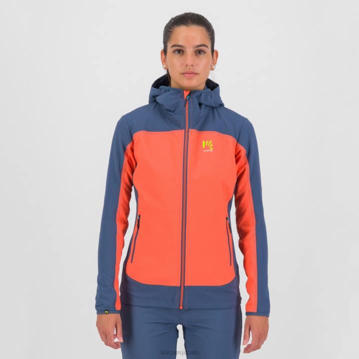 ジャケット| ホットコーラル/ヴィンテージインディゴ Karpos 女性 ジャケット付きパレテ F4DL1097
