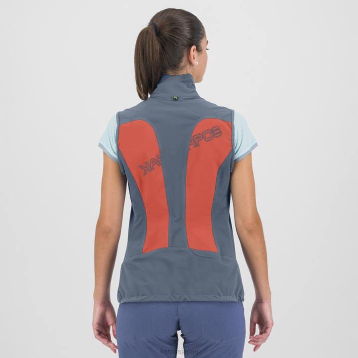 ベスト| ホットコーラル/ヴィンテージインディゴ Karpos 女性 ベスト付きパレテ F4DL1102