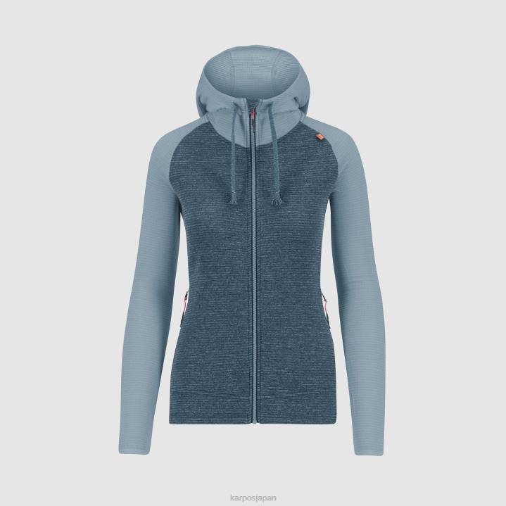 フリース| ベーリング海/山の泉 Karpos 女性 フルジップフード付きカモシオ F4DL1122