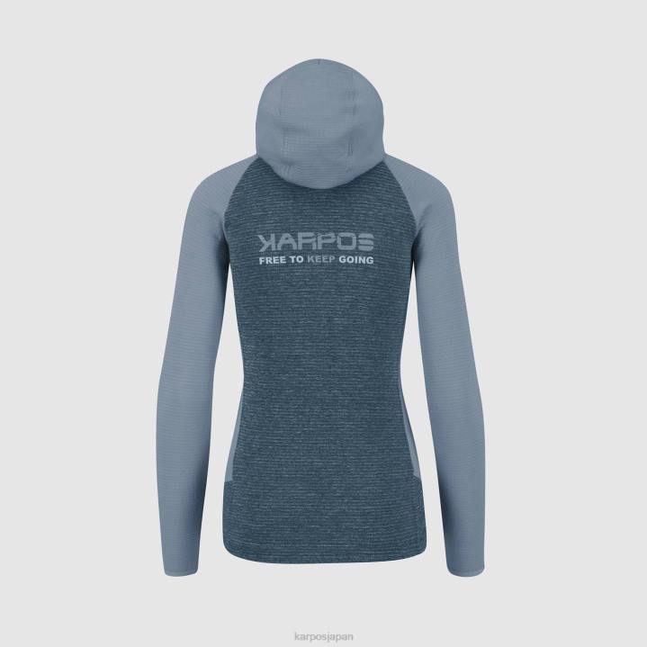 フリース| ベーリング海/山の泉 Karpos 女性 フルジップフード付きカモシオ F4DL1122