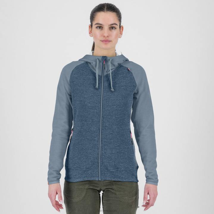 フリース| ベーリング海/山の泉 Karpos 女性 フルジップフード付きカモシオ F4DL1122