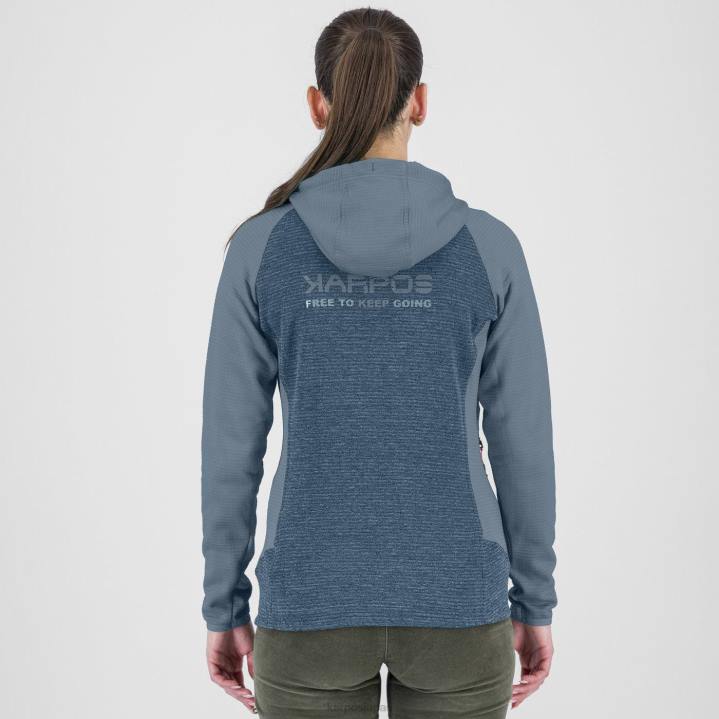 フリース| ベーリング海/山の泉 Karpos 女性 フルジップフード付きカモシオ F4DL1122