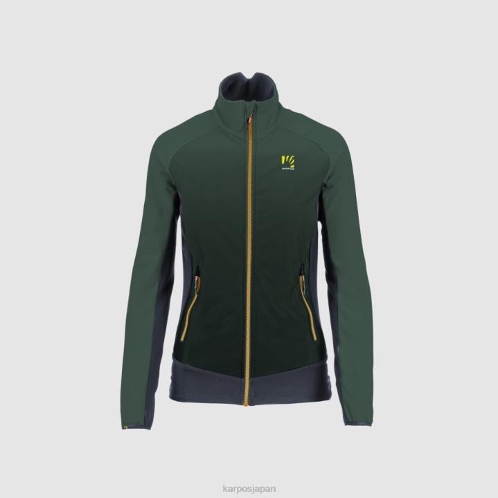 フリース| インディアインク/ジャングルグリーン Karpos 女性 フリース付きクローデレス F4DL1151