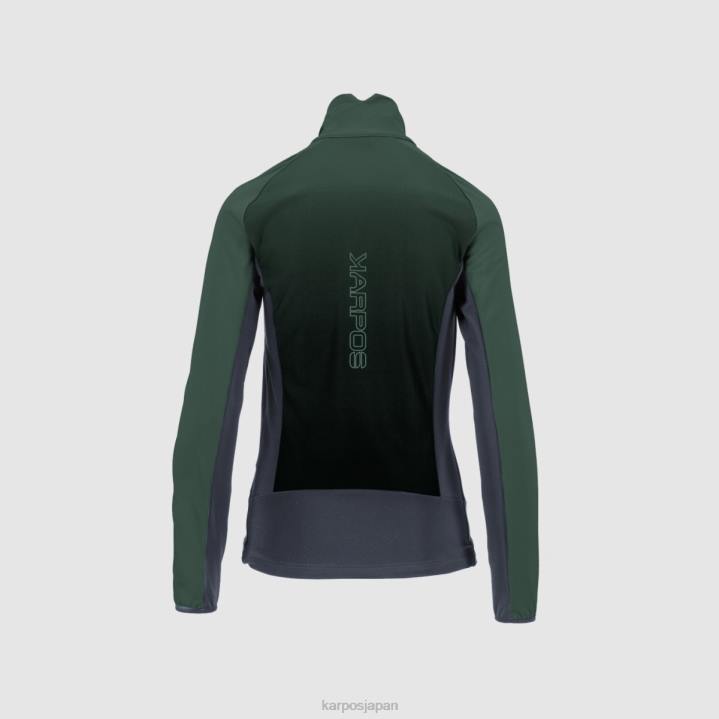 フリース| インディアインク/ジャングルグリーン Karpos 女性 フリース付きクローデレス F4DL1151