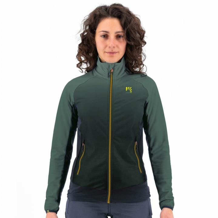 フリース| インディアインク/ジャングルグリーン Karpos 女性 フリース付きクローデレス F4DL1151