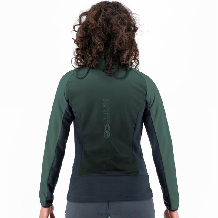 フリース| インディアインク/ジャングルグリーン Karpos 女性 フリース付きクローデレス F4DL1151