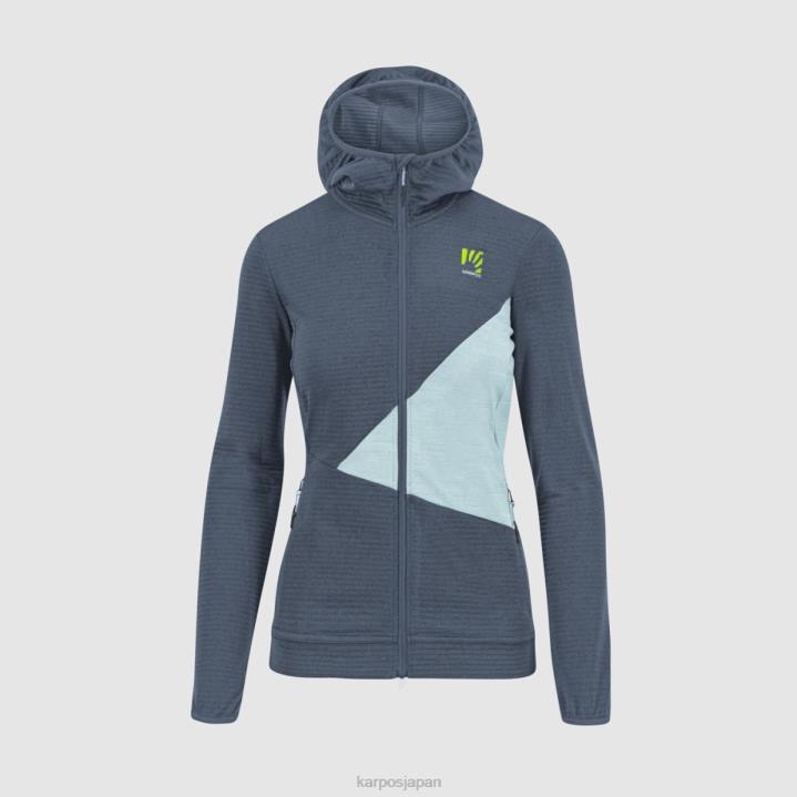 フリース| ヴィンテージインディゴ/アクアマリン Karpos 女性 ヌヴォラウ フリース付き F4DL1181