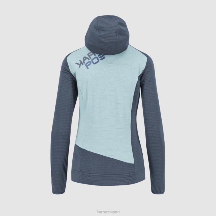 フリース| ヴィンテージインディゴ/アクアマリン Karpos 女性 ヌヴォラウ フリース付き F4DL1181