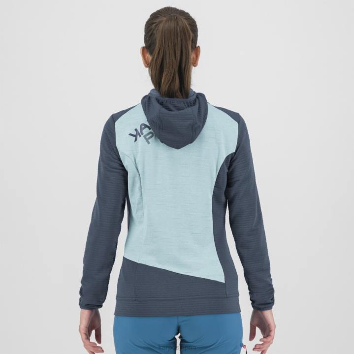 フリース| ヴィンテージインディゴ/アクアマリン Karpos 女性 ヌヴォラウ フリース付き F4DL1181