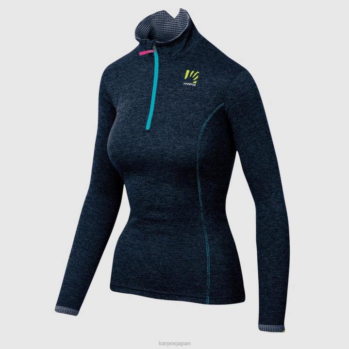 フリース| スカイキャプテン Karpos 女性 ピッツォッコ ハーフジップ付き F4DL1206