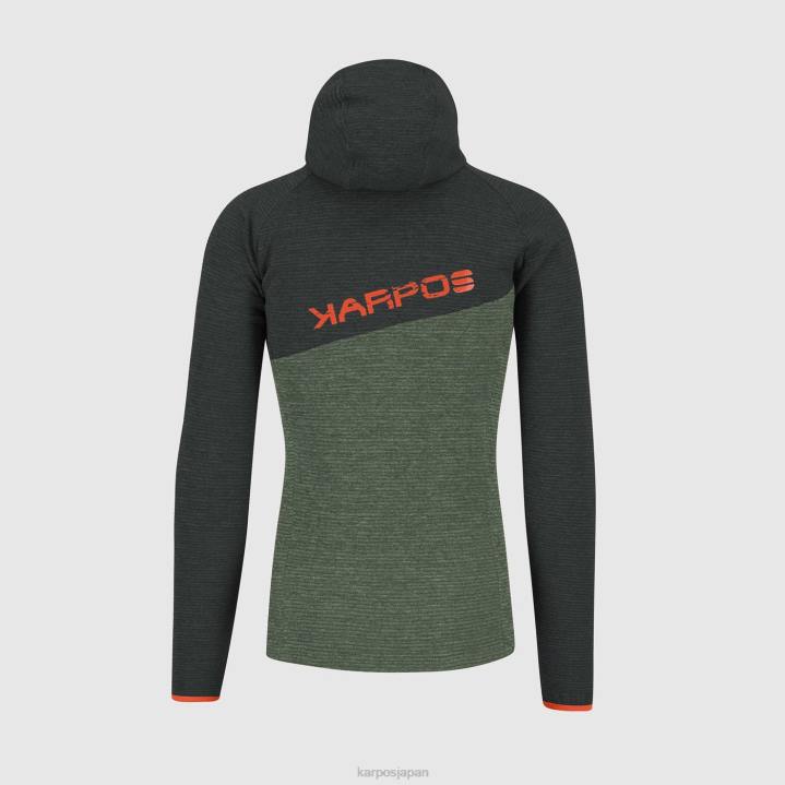 パーカー| タイム/ブラックサンド Karpos 男性 カモシオ フルジップパーカー F4DL178