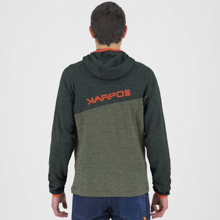 パーカー| タイム/ブラックサンド Karpos 男性 カモシオ フルジップパーカー F4DL178