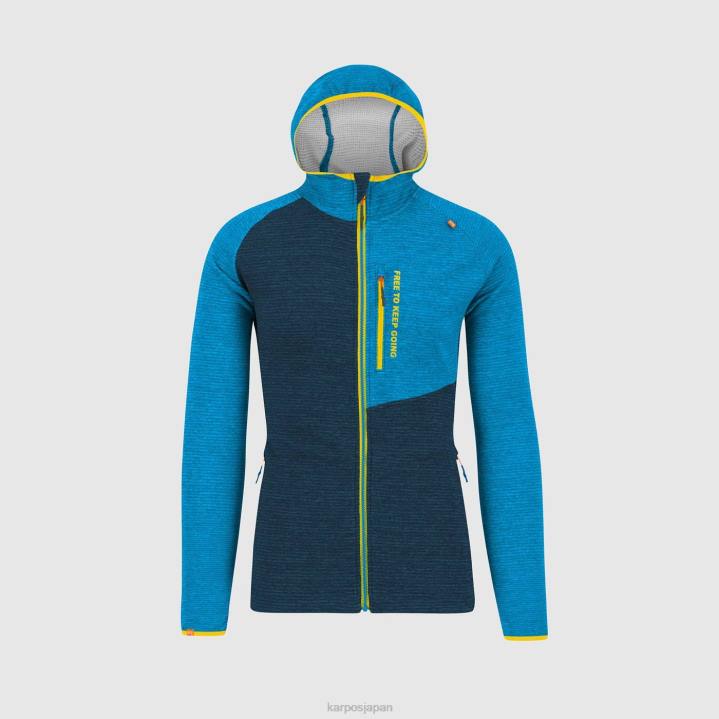 パーカー| ミッドナイト/ディーバブルー Karpos 男性 カモシオ フルジップパーカー F4DL179