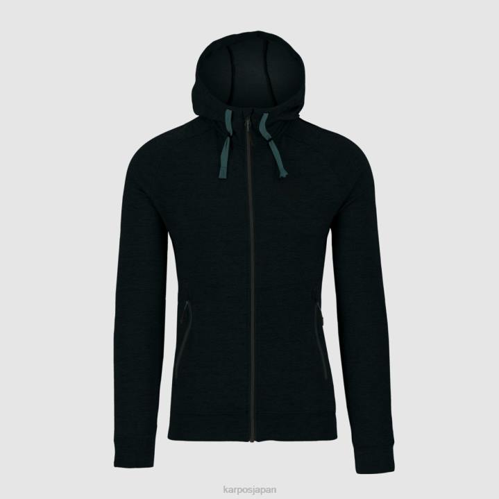 フリース| ブラックメランジ Karpos 男性 イージーフリズ フルジップ パーカー F4DL182