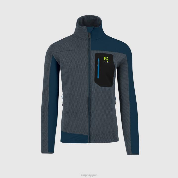 フリース| ダークスレート/ミッドナイト Karpos 男性 チャーツフリース F4DL186