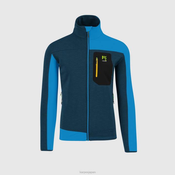 フリース| ミッドナイト/ディーバブルー Karpos 男性 チャーツフリース F4DL189