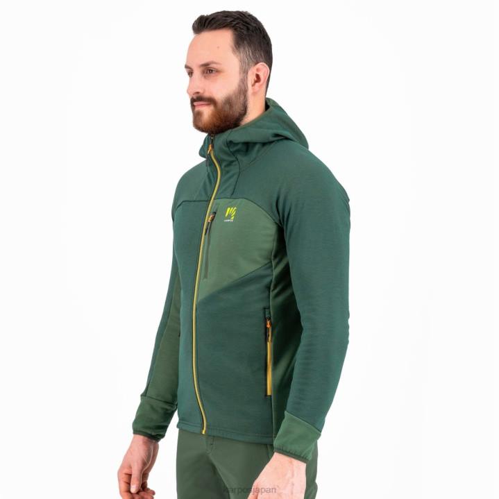 パーカー| ジャングルグリーン/スモークパイン Karpos 男性 メゾディ パーカー フリース F4DL205
