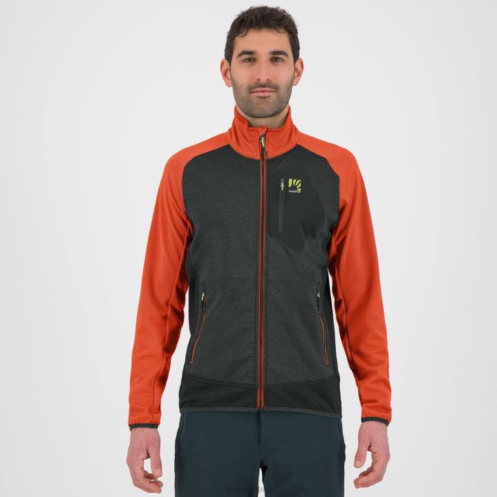 フリース| ブラックサンド/スパイシーオレンジ Karpos 男性 オードルフリース F4DL218