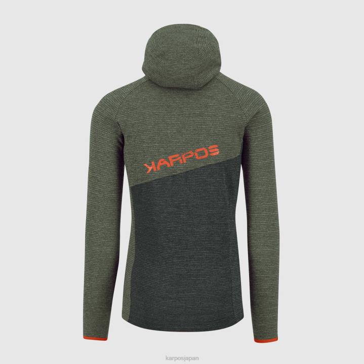 フリース| タイム/ブラックサンド Karpos 男性 カモシオパーカー F4DL233