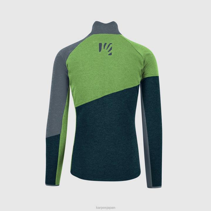フリース| ミッドナイト/グリーンフラッシュ/ダークスラット Karpos 男性 フェデラ フルジップ フリース F4DL240