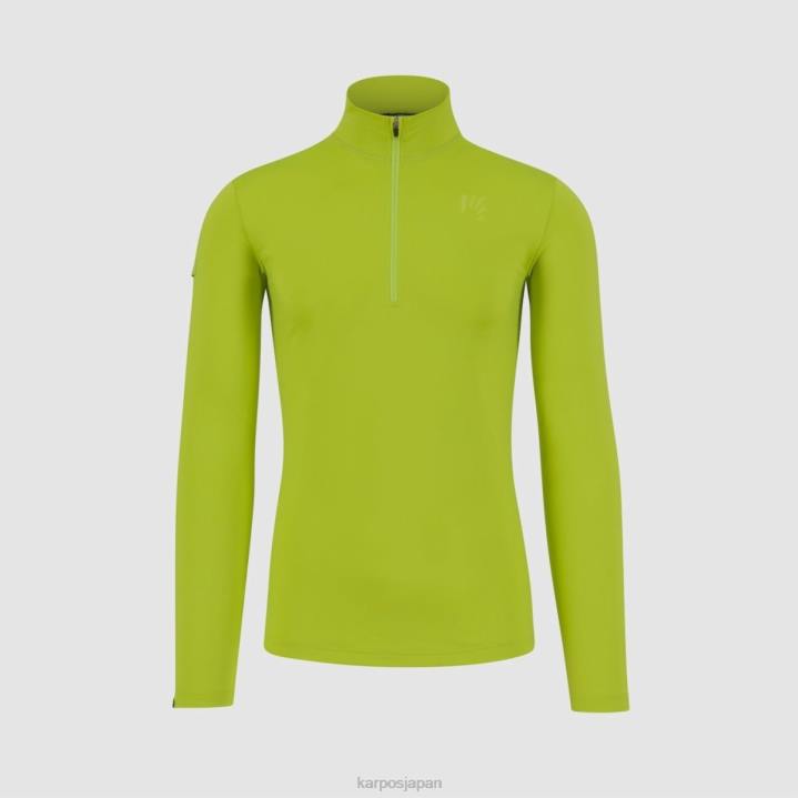 フリース| 緑 Karpos 男性 パワーハーフジップフリース F4DL251