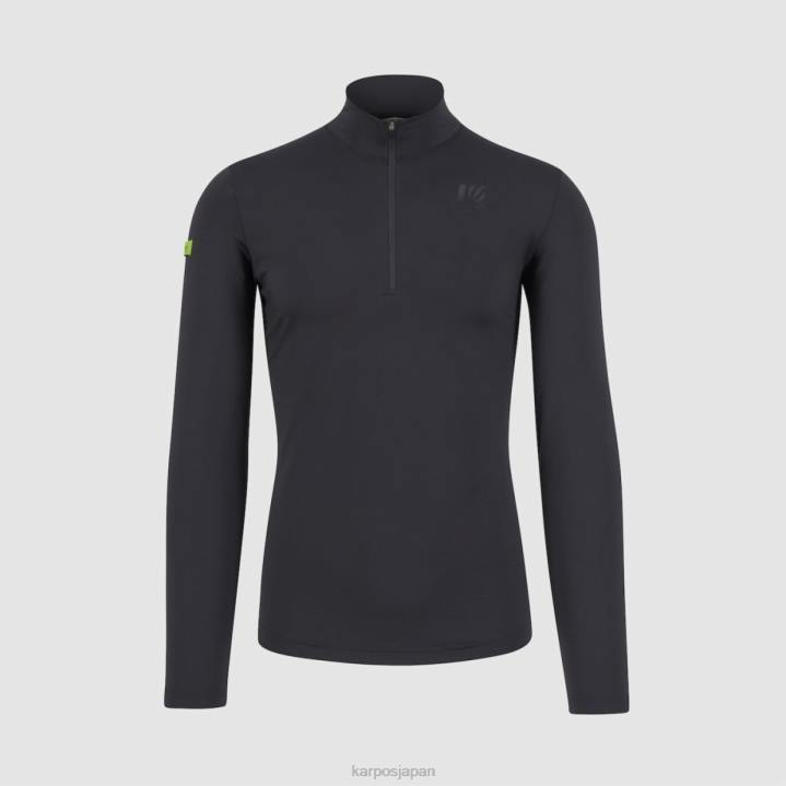 フリース| 濃い灰色 Karpos 男性 パワーハーフジップフリース F4DL252
