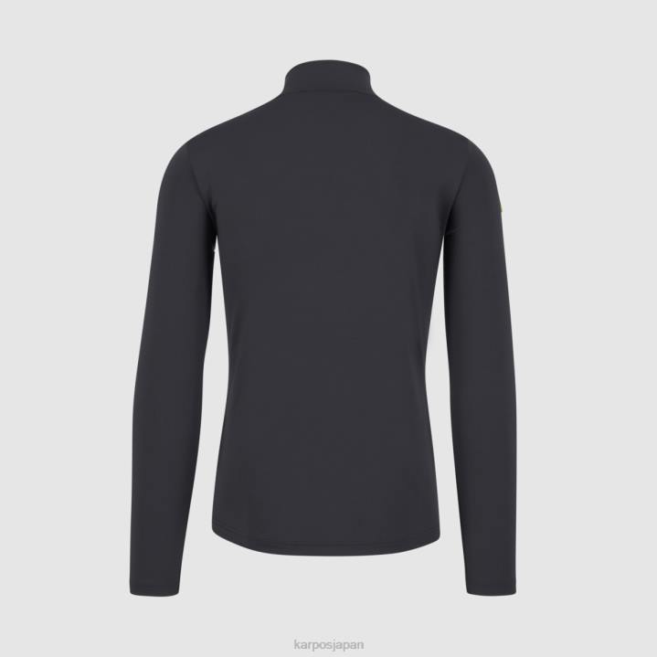 フリース| 濃い灰色 Karpos 男性 パワーハーフジップフリース F4DL252