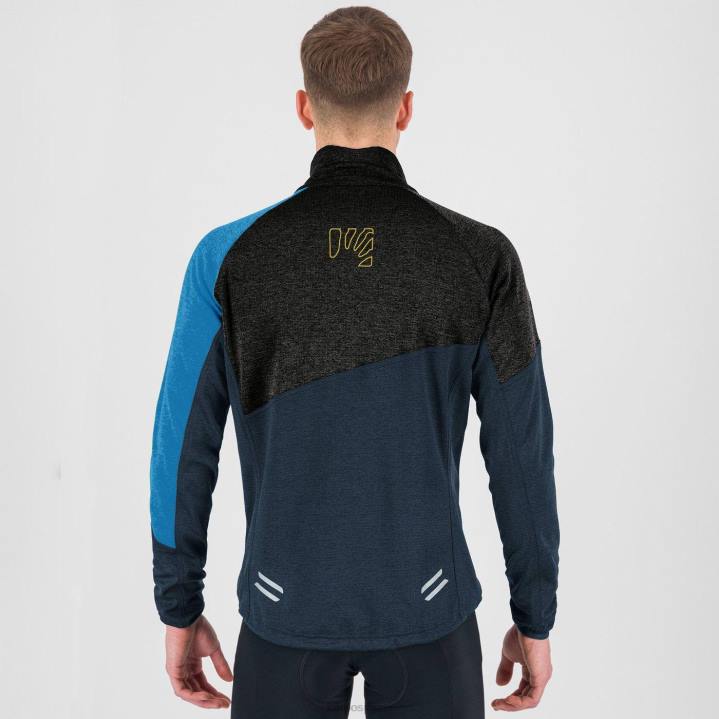 フリース| ミッドナイト/ブラック/ディーバブルー Karpos 男性 ヴァルヴィオラ フルジップフリース F4DL255