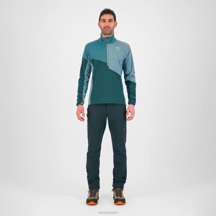 フリース| 森林/バルサム/北大西洋 Karpos 男性 フェデラ ハーフジップ フリース F4DL263