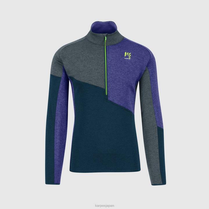 フリース| 真夜中/ダークスレート/自由 Karpos 男性 フェデラ ハーフジップ フリース F4DL267