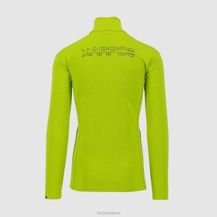 パーカー| ライムグリーン Karpos 男性 ピッツォッコ ハーフジップ F4DL283