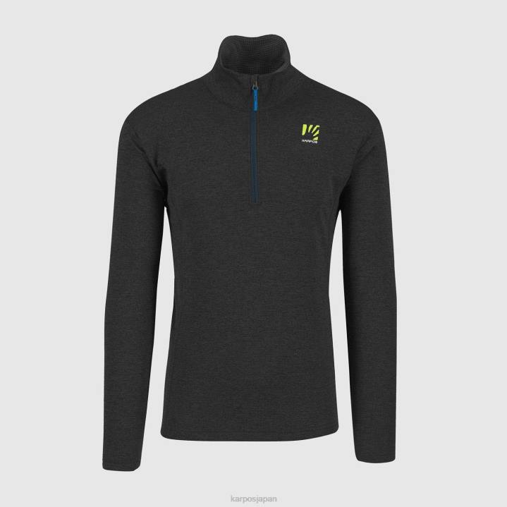 パーカー| 黒 Karpos 男性 ピッツォッコ ハーフジップ F4DL288