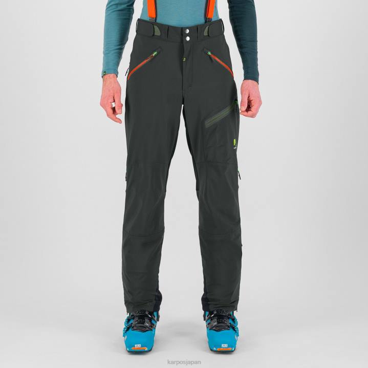 パンツ| ブラック/スパイシーオレンジ Karpos 男性 スキアラ エボ パンツ F4DL457