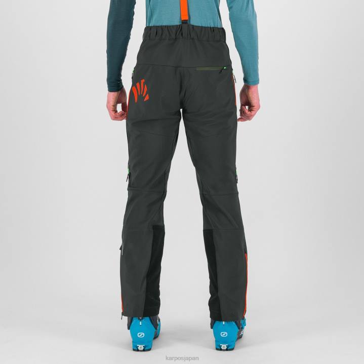 パンツ| ブラック/スパイシーオレンジ Karpos 男性 スキアラ エボ パンツ F4DL457