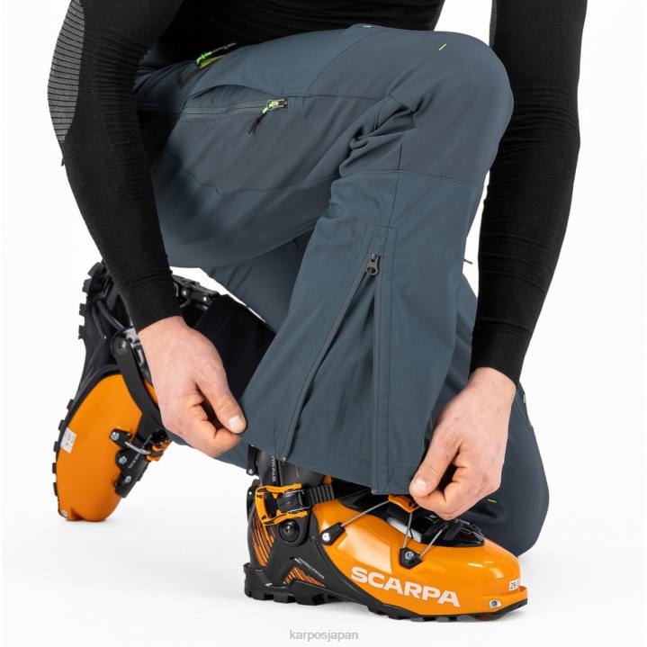 パンツ| ダークスレート/ライムグリーン Karpos 男性 マルモラーダパンツ F4DL466