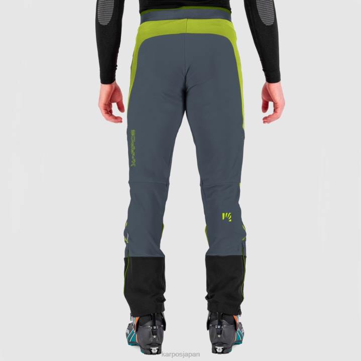 パンツ| ダークスレート/ライムグリーン Karpos 男性 アラーニャ プラス エボ パンツ F4DL472