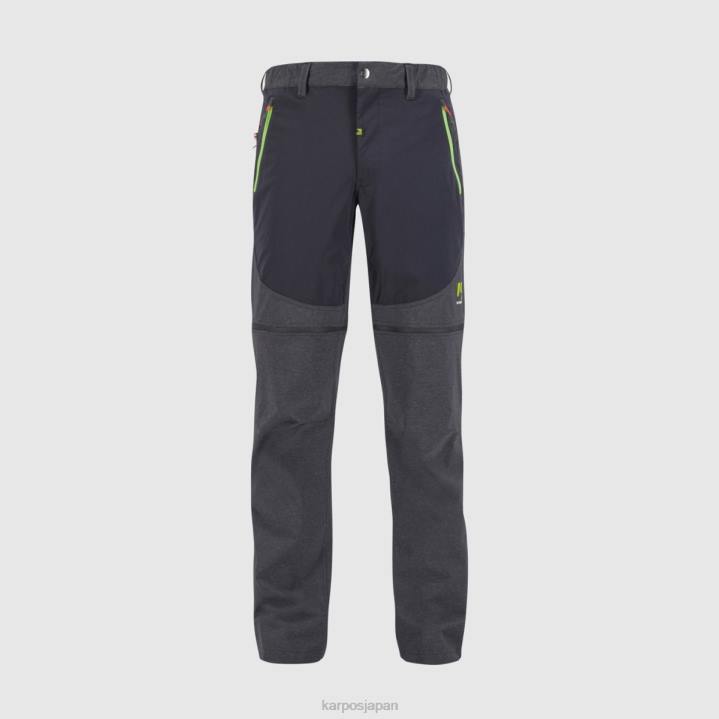 パンツ| ブラック/ジャスミングリーン Karpos 男性 サンタクローチェ ジップオフ パンツ F4DL523