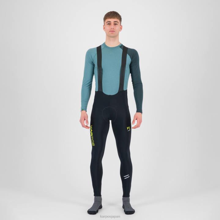 パンツ| ブラック/キウイコラーダ Karpos 男性 ヴァーヴ ウィンター ビブタイト F4DL567