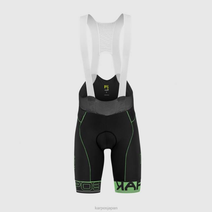 短い| ダークグレー/ブラック/グリーンフルオ Karpos 男性 ヴァーヴ エヴォ ビブショーツ F4DL618