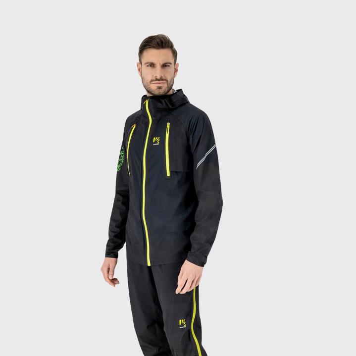 ジャケット| ブラック/グリーンフルオ Karpos 男性 ラバレドレインジャケット F4DL65