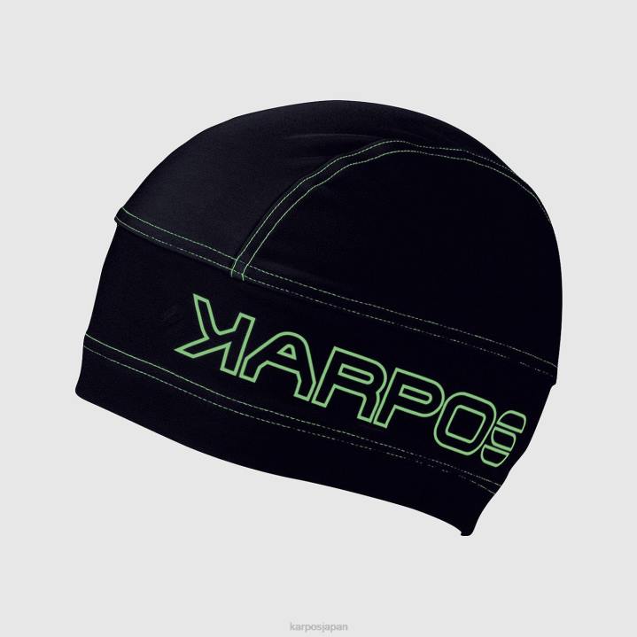 帽子| ブラックグリーンフルオ Karpos 男性 アラーニャキャップ F4DL740