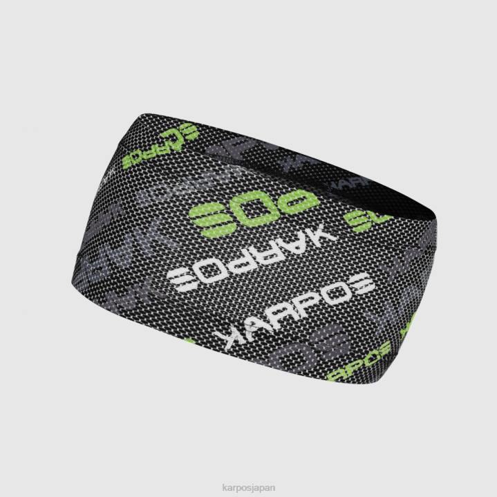 帽子| ブラック/ジャスミングリーン Karpos 女性 ヘッドバンドを移動しました F4DL801